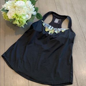 Lucky in Love Racerback Tank w/ Built-in Bra-Small